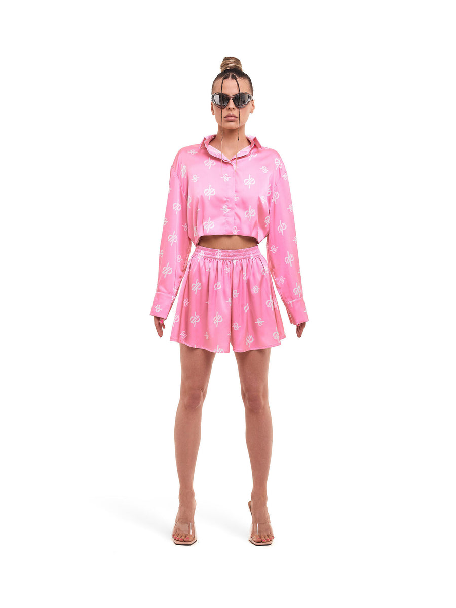 Crop Shirt SILK WAY OS Pink