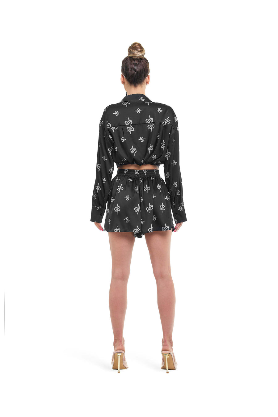 Crop Shirt SILK WAY OS Black