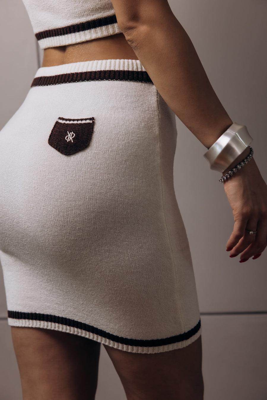 Crop Polo + Skirt PARADISE Milk