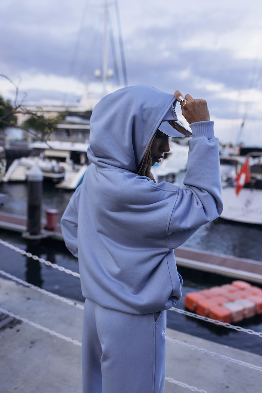 Hoodie VIBE Light Blue